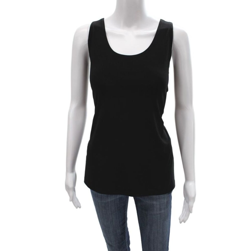Sympli Women Basic Tank Black Scoop Neck Sleeveless Size 8